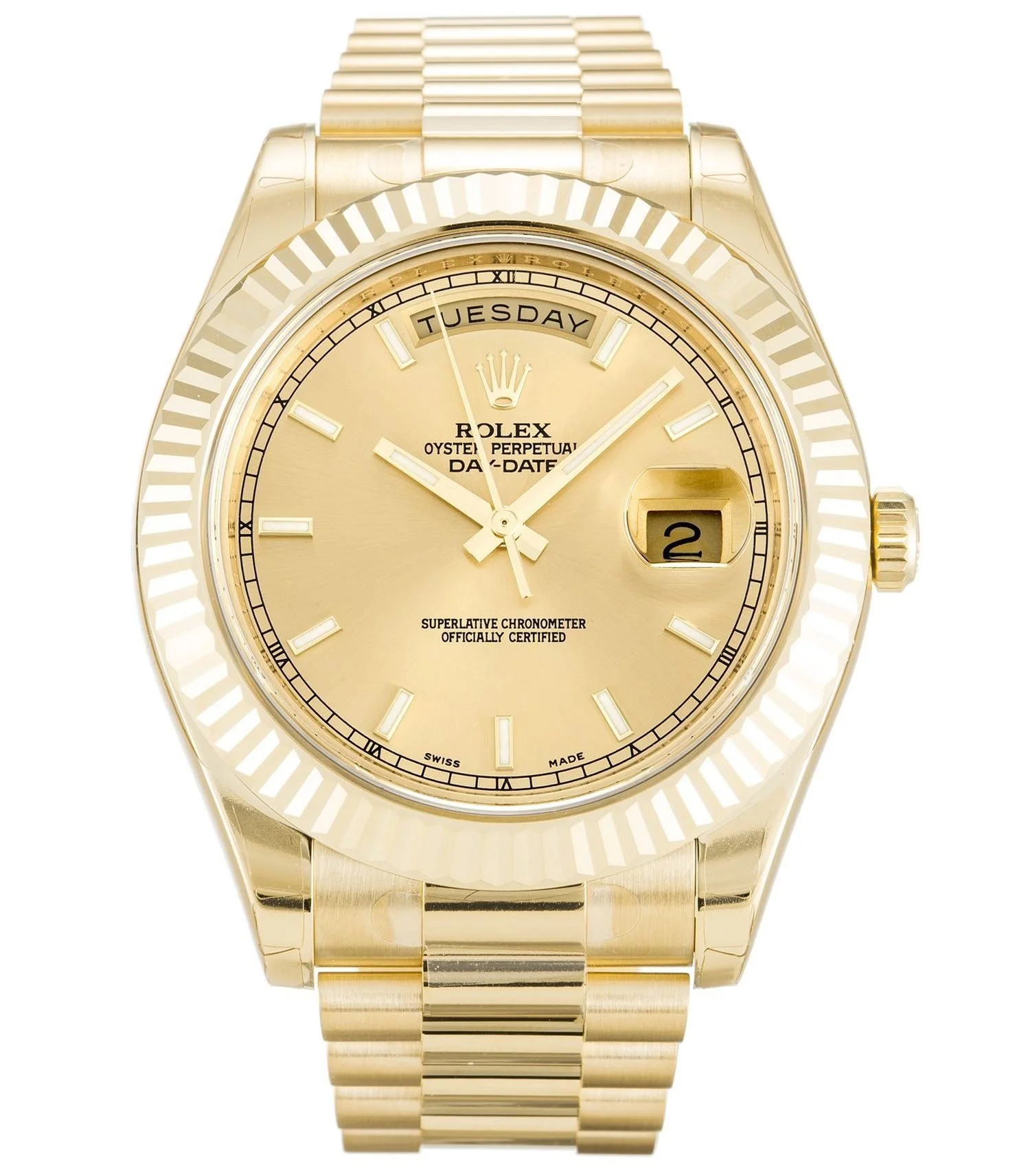 Rolex Day-Date II Champagne Dial 218238