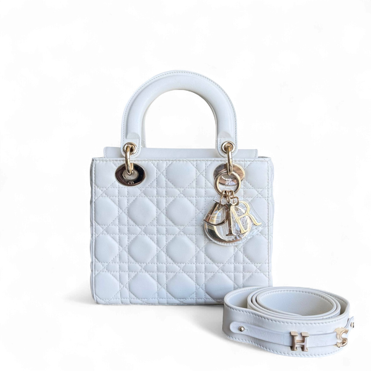 Dior MyABC Lady Small - Cannage Lambskin White Gold Hardware