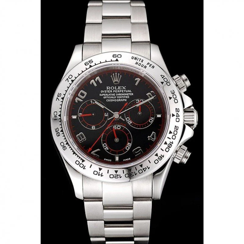 Rolex Daytona Stainless Steel Bracelet Black Dial 80296